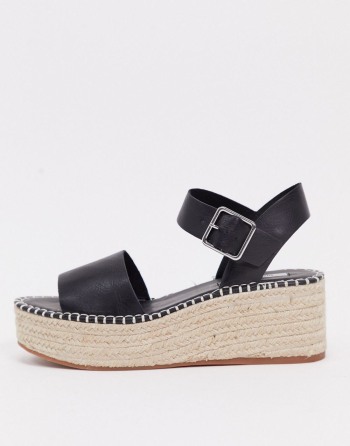 Pull&Bear Flatform Espadrille Crne - Ženske Sandale | 40295OEMH